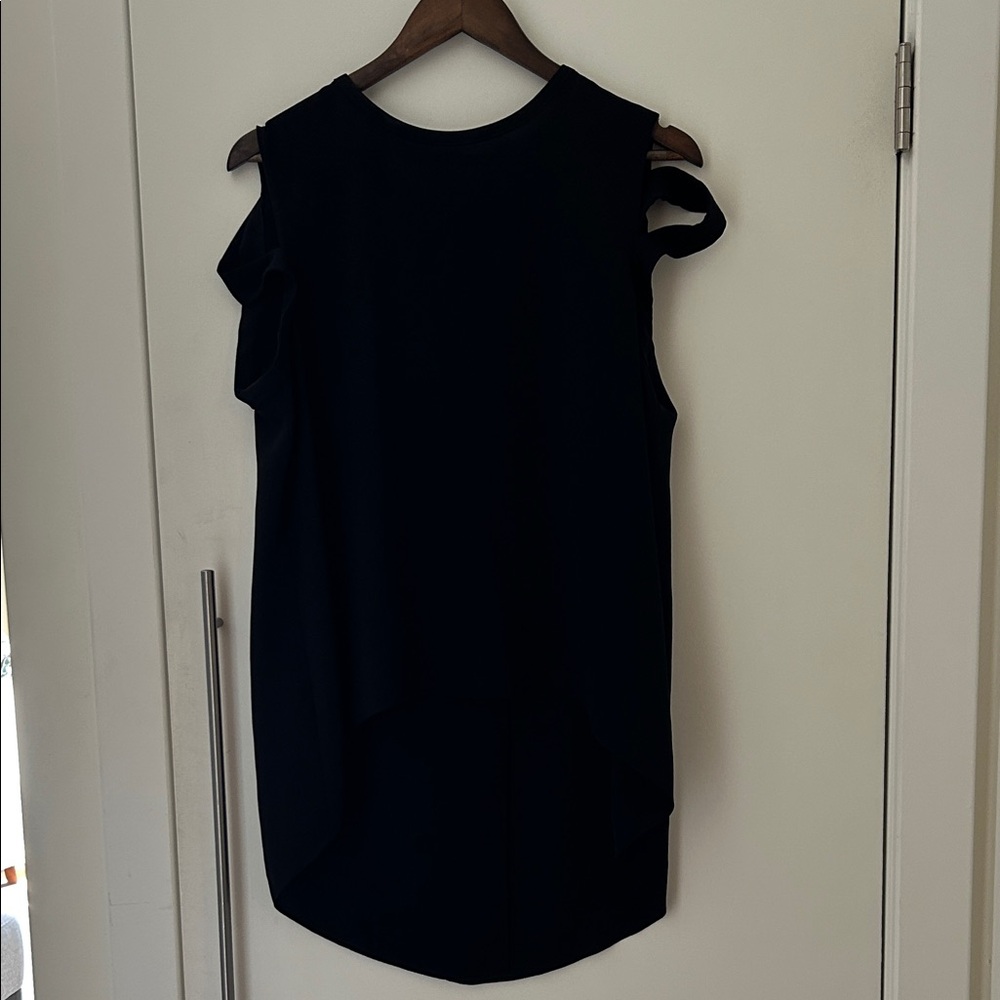 BCBGMaxAzria Black Cutout Tank Top